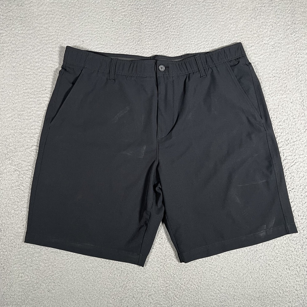 Under Armour Shorts Mens 40 Black Tech Performance‎ Golf Casual Preppy Pockets